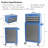 Rolling Garage Workshop Tool Organizer: Detachable 3 Drawer Tool Chest With Large Storage Cabinet And Adjustable Shelf-1867356253