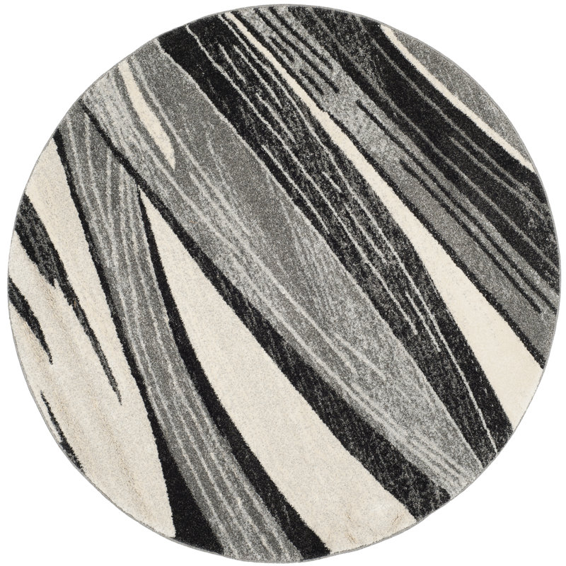 Juno Retro Performance Abstract Rug, Round 8'
