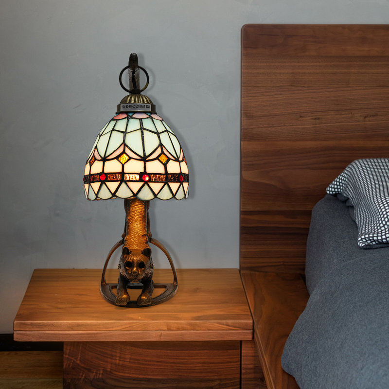 Lampe de table de chevet rétro 15,7 x 5,9 po