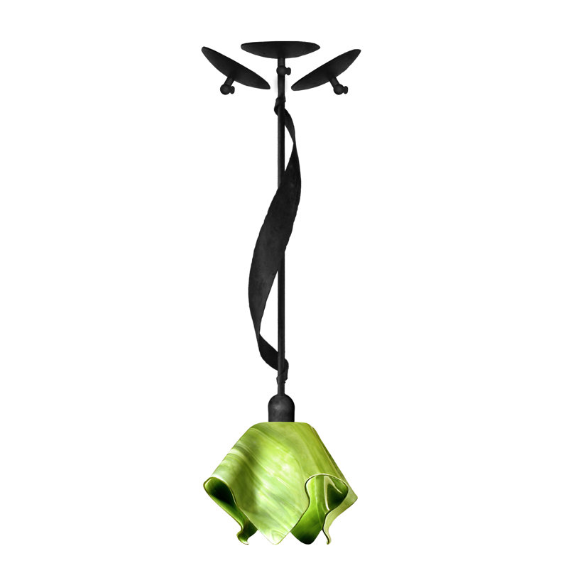 Luminaire suspendu Sapin, Vert gazon, Noir
