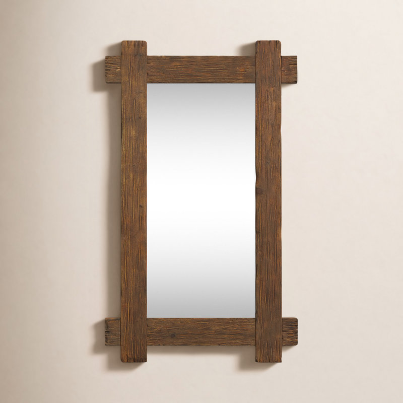 Daisetta Solid Wood Rectangle Wall Mirror