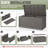 120 Gallon Large Outdoor Resin Deck Box, Storage Waterproof Boxes Lockable Lid-123063477