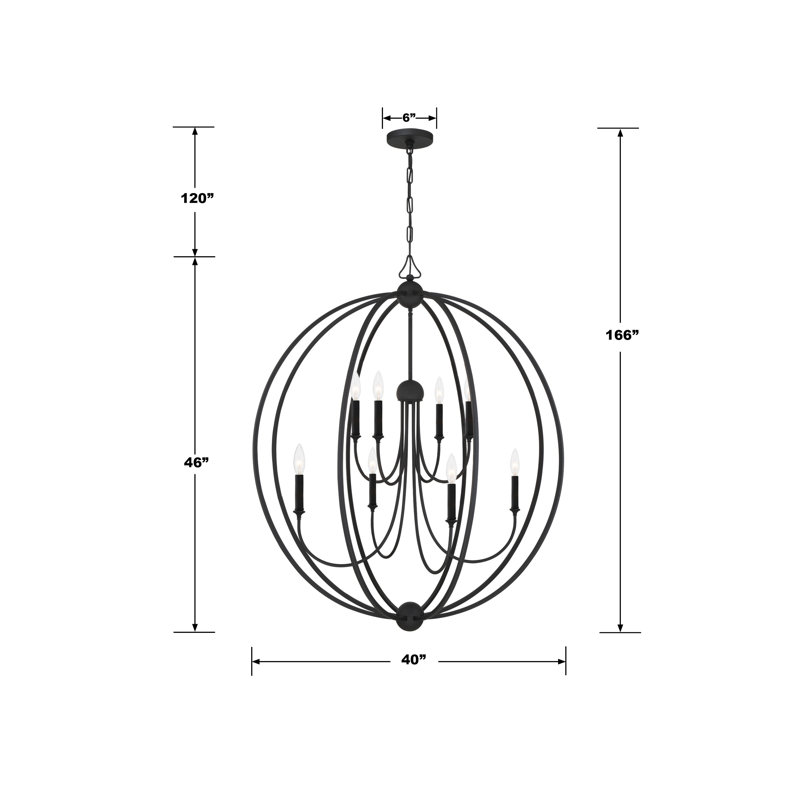 Koretta 8 - Light Globe Chandelier
