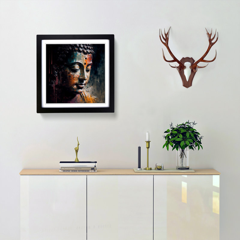 Single Picture Frame Print on Wood, Black