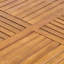 Élégante table de salle à manger carrée d'extérieur en bois d'acacia avec finition en teck pour le patio et la cour