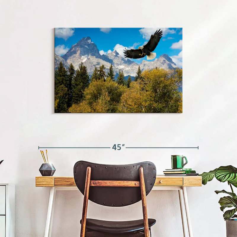 Grand Teton Eagle, 24" H x 36" W