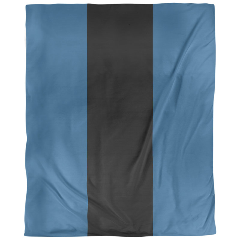  Housse de couette simple réversible, Housse de couette simple TG, Microfibre, Bleu / Noir