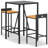  Garden Bar Set Black