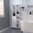 White 9-Shelf Linen Cabinet-393671629