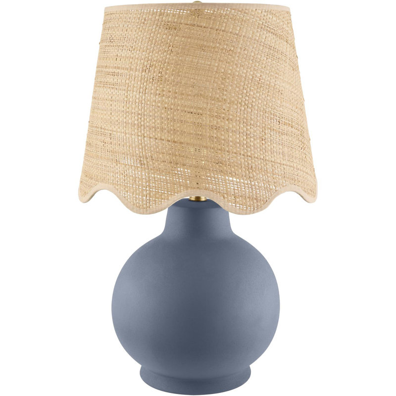 Ganza Table Lamp, Blue, Brown