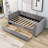 Longway Twin Upholstered Daybed with Ergonomic Design Backrest and 2 Drawers-208102948