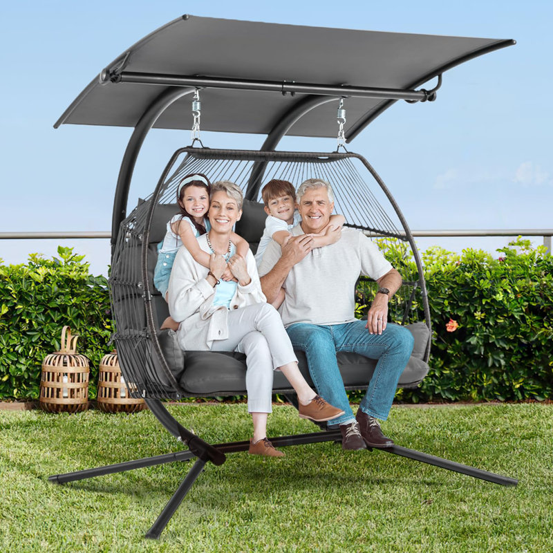 Fauteuil balançoire surdimensionné avec auvent réglable