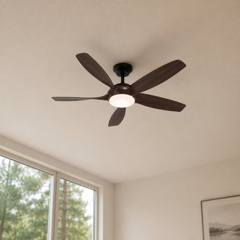54" Ceiling Fan with Dimmable LED Light, Remote and App Control