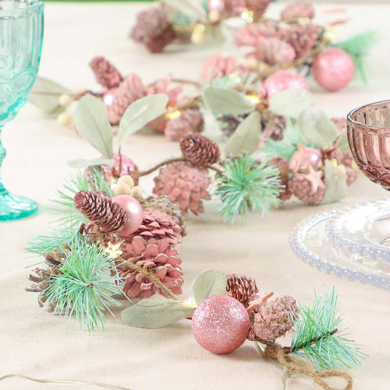 180cm Lighted Preserved Mixed Assortment Garland with Lights