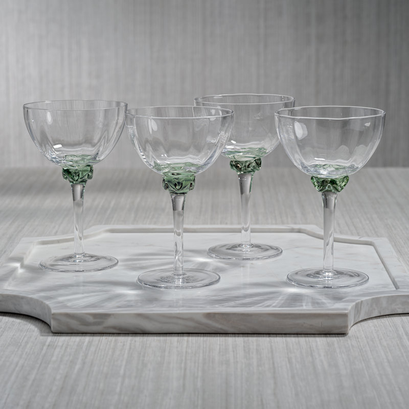 Priolo Martini / Cocktail Optic Glasses, Set of 4, Vert