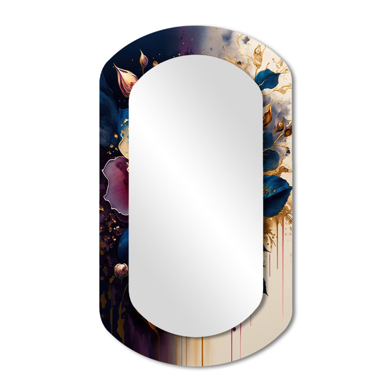Night Night Shade Rose Design - miroir asymétrique rose, 43 po x 23 po