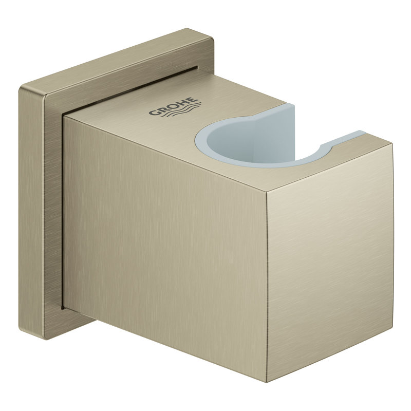 Euphoria Cube Wall-Mounted Handshower Holder, Brushed Nickel
