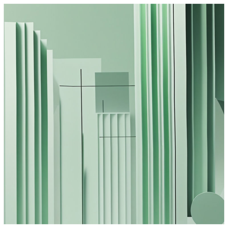 Mint Geometric Composition Blankets, 50in W x 60in H