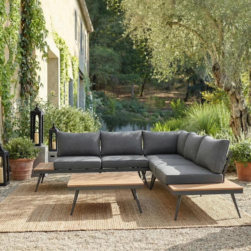 Phantom 4 - Person Modular Patio Conversation Set with Cushions, Natural