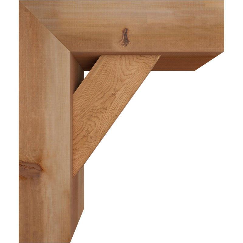 Support de bloc traditionnel avec entretoise décalée, 26 x 22, Cèdre rouge occidental de l 7 1/2 po (lisse)