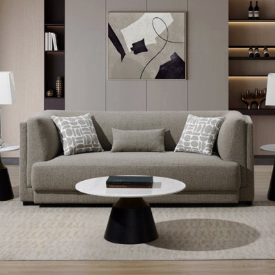 Chenille Sofa Bed: 3 Seater With Matching Pillows
