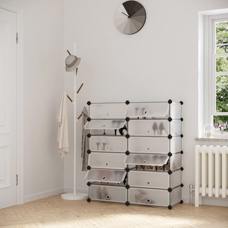 12 Pair Shoe Storage Box, White