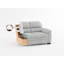 Chaise de salon texturée grise, structure en bois massif, assise de style contemporain texturée, base
