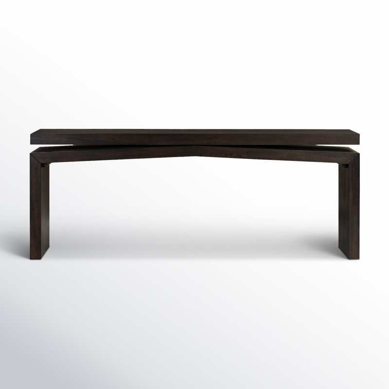 Henn Solid Wood Console Table, Smoked Black, 30.75" H x 78.75" W x 15" D