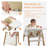 10 " H Swivel Foldable Armchair Stacking