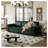 Faux Leather Convertible Sleeper Sofa with Nailhead Trim & Rolled Arm,Pull Out Sofa Bed-1146602217