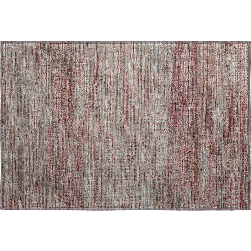 Premium Machine Washable Mayfield Burgundy Rug, Rectangle 1'8" x 2'6"