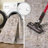 Soft Distressed Medallion Taupe Area Rug, Machine Washable For Living Room, Bedroom-2078647613