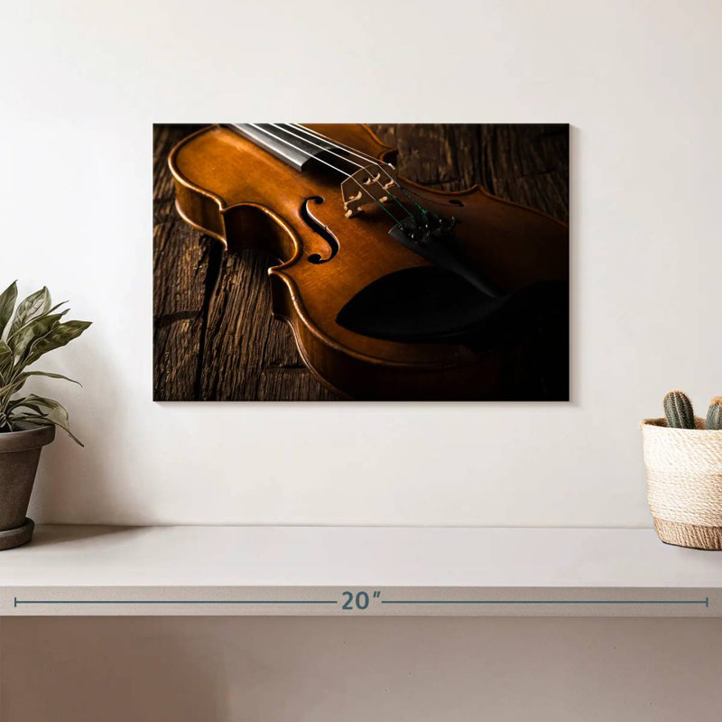 Abarca violon grain de bois, H 8 po x l 12 po