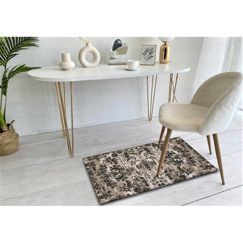 Tapis anti-fatigue Aleise, Gris / noir / blanc