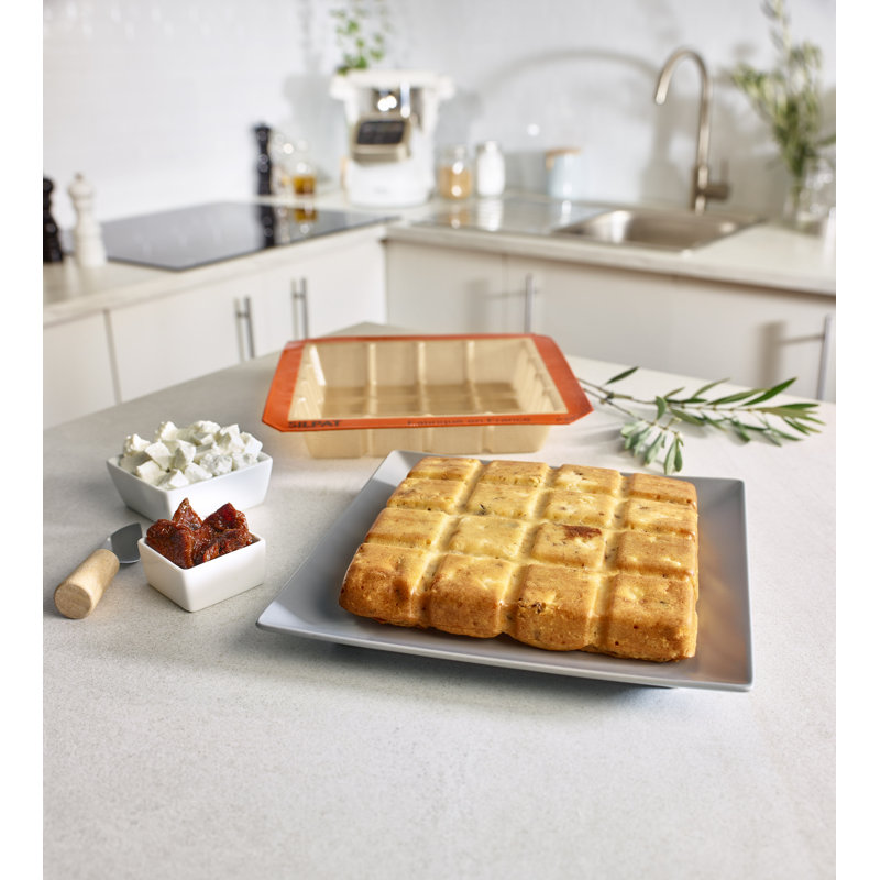Silicone Non-stick Square Baking Mold with 16 Portions