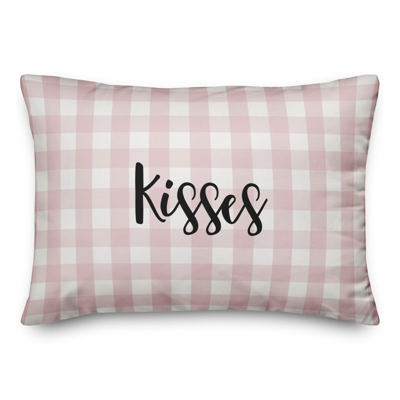  Coussin Kisses, Noir / Rose