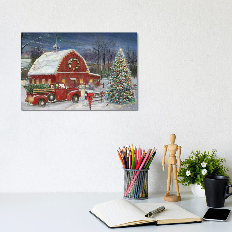«Christmas Anticipation», reproduction d'art sur toile tendue