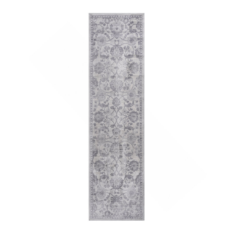 Collection Grey/Silver/Oriental Non-Shedding Living Room Bedroom Dining Home Office Stylish And Stain Resistant Area Rug