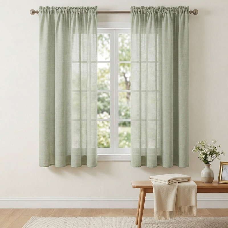 Linen Blend Kitchen Curtain Kitchen Pelmet