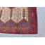 Tapis unique en laine noué à la main des années 1950 de 4 pi 2 po x 6 pi 5 po en brun / beige / rouge