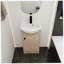 Petit meuble-lavabo autoportant de 18 pouces avec petit lavabo