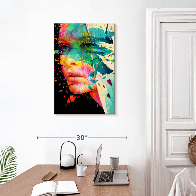 Leisha Paint Flowers, 30" H x 20" W