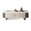 Table basse blanche en acier au carbone