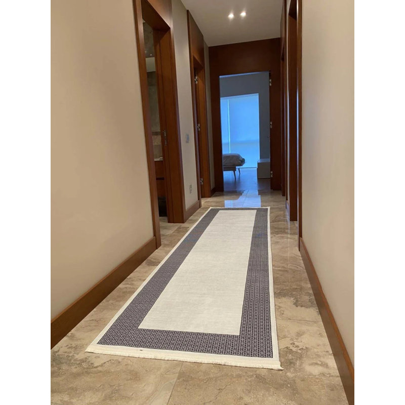 Tapis en coton Roslie avec envers antidérapant, Runner 5'3" x 11'6"