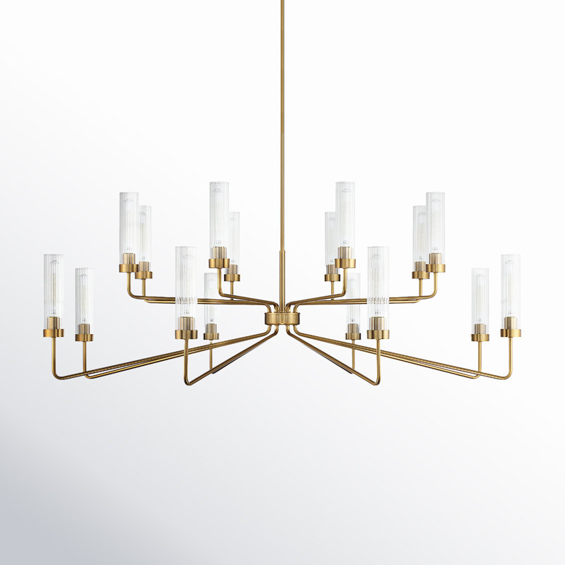 Jonze 16-Light Chandelier, Warm Brass