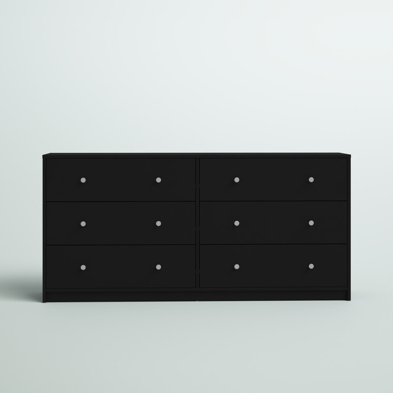 Clanton 56.34'' W 6 - Drawer Dresser, Black