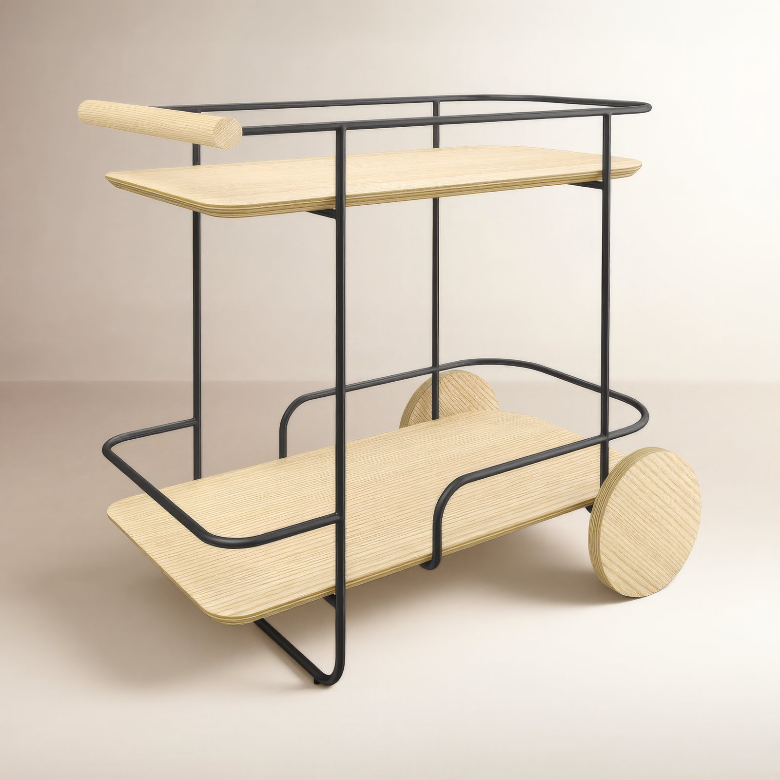 Arcade Bar Cart, Black