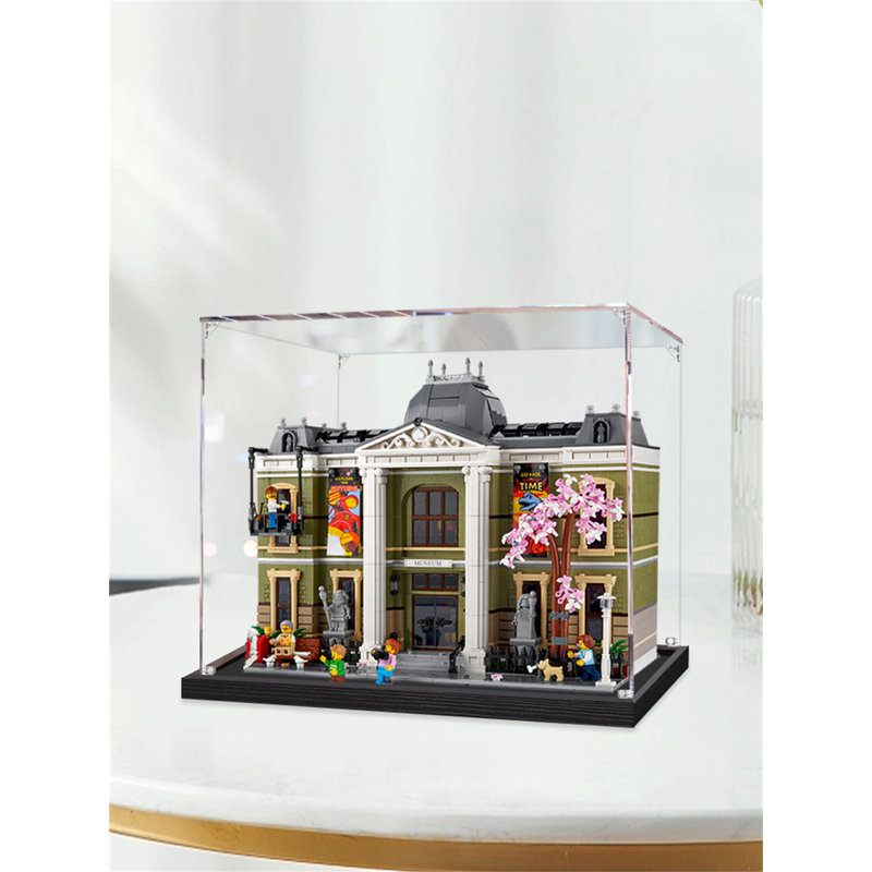 Acrylic Display Box, 13.78" H x 11.81" W x 17.72" D, Black/Clear