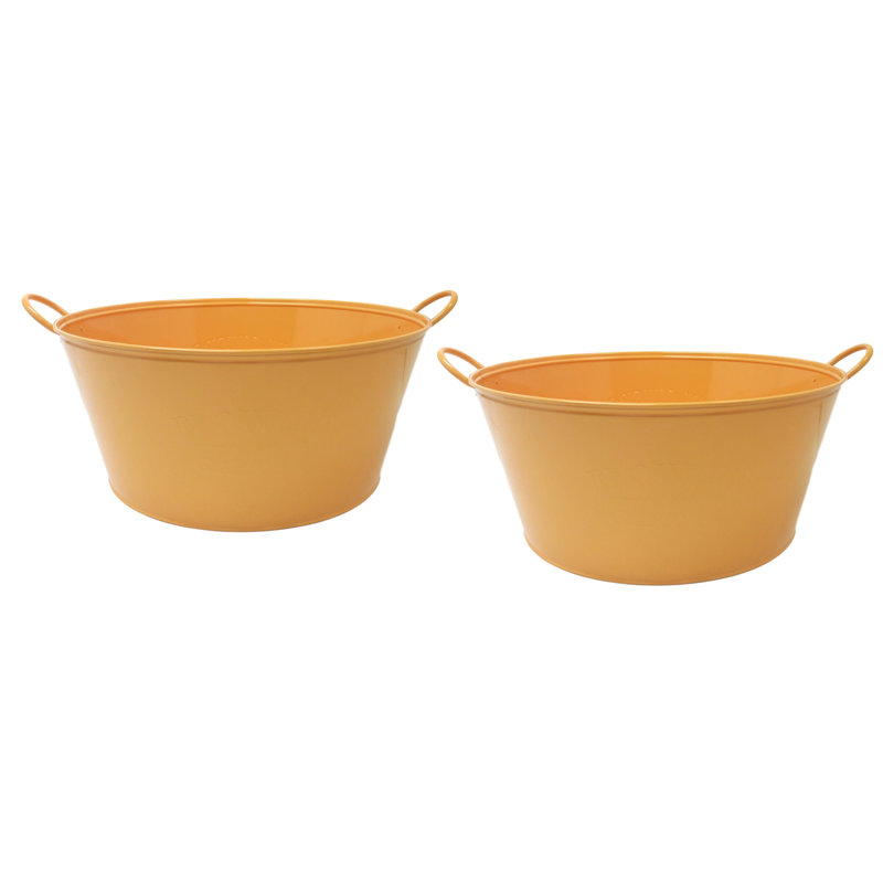 Handmade Metal Pot Planter, Saffron
