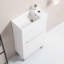 Armoire de salle de bain blanche avec lavabo en céramique 19 po